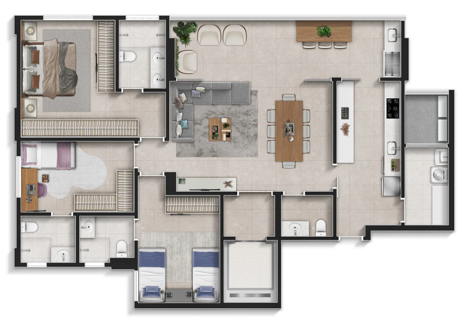 Planta 203 e 144 m² no Europark El Retiro