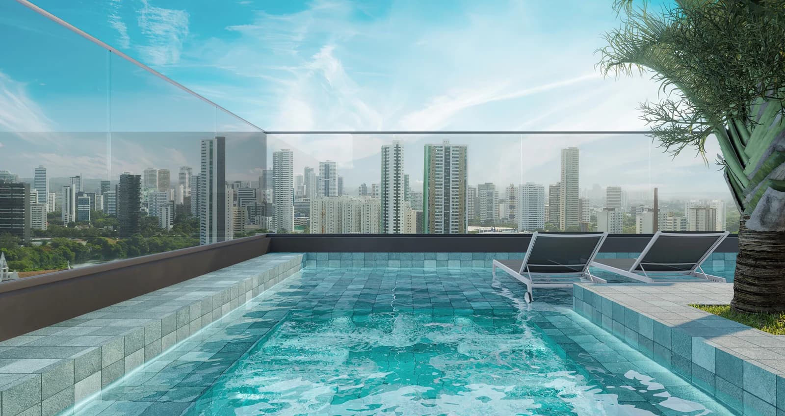 Piscina no Tempus, em Goiânia