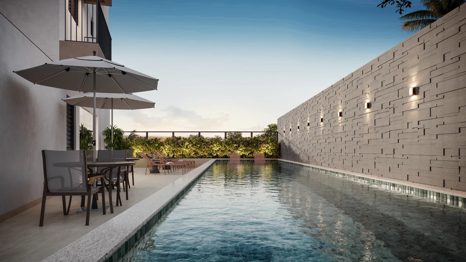 Piscina no Viverde Areião, em Goiânia