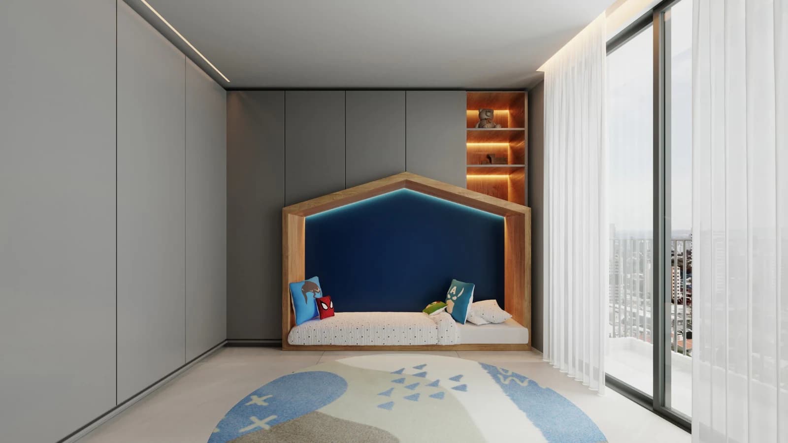 Dormitorio no Sagô Marista, em Goiânia