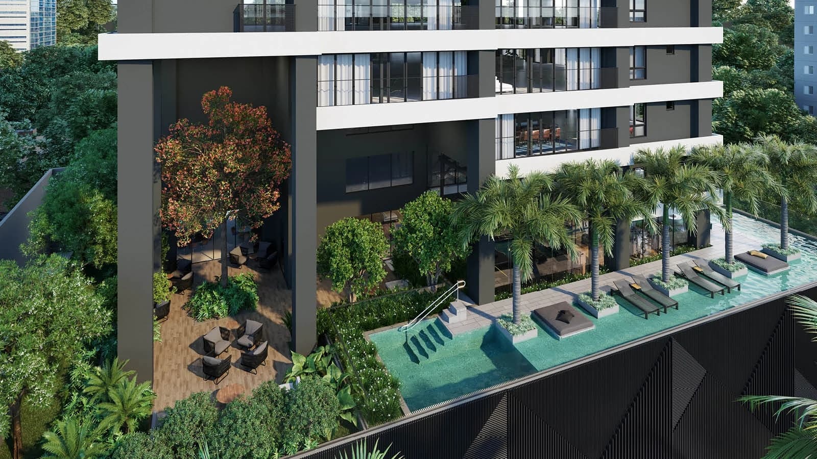 Piscina no Gyro Vaca Brava Design, em Goiânia