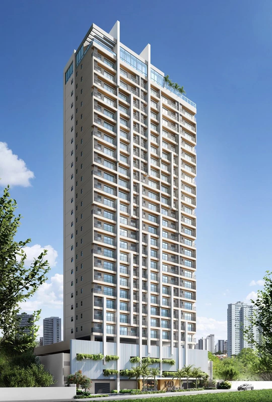 Fachada no 140 Wellness Marista, em Goiânia