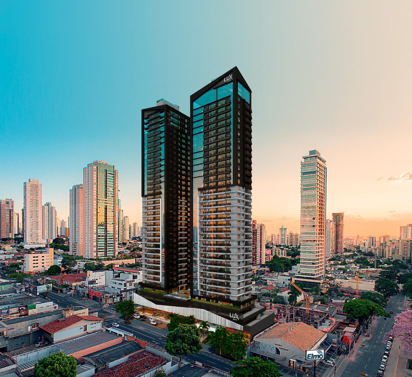 Fachada no Lux Oeste - Residencial, em Goiânia