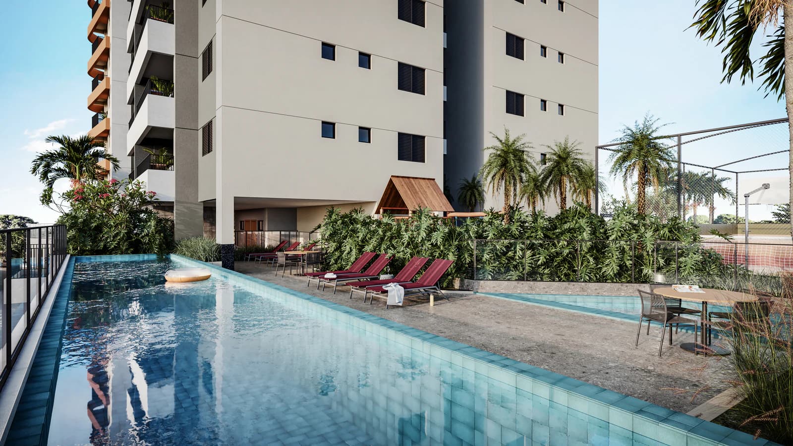Piscina no Lago Areião, em Goiânia
