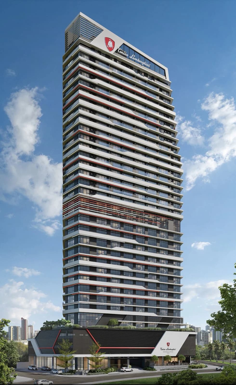Vista do empreendimento no Tonino Lamborghini Residences e Offices, em Goiânia