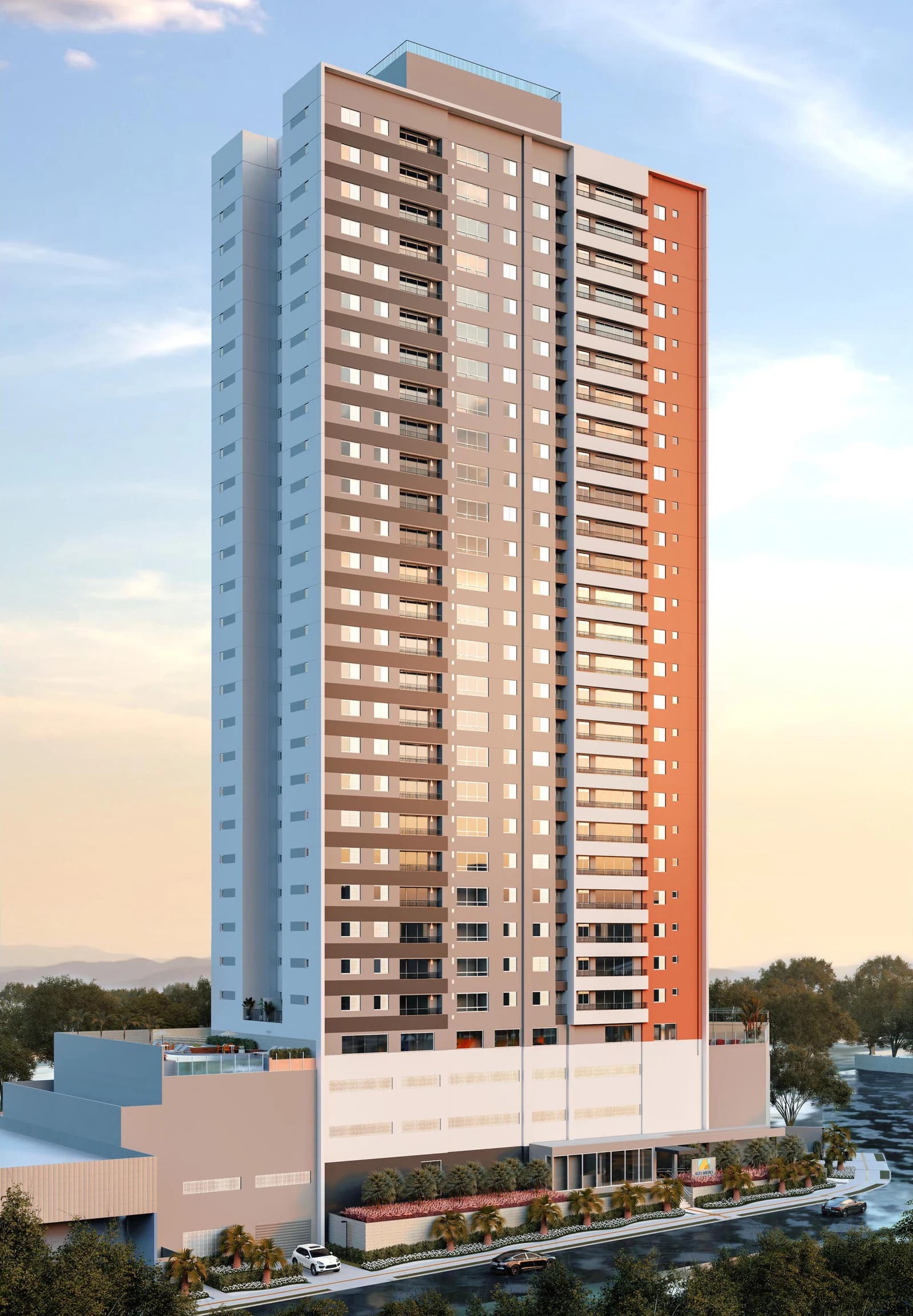 Fachada no Alto Areião Residencial, em Goiânia