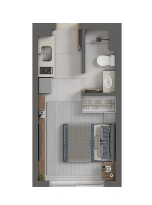 Planta 01B, 02B, 03B - PAV. 04 AO 26 e 17 m² no Nativ Parque Areião