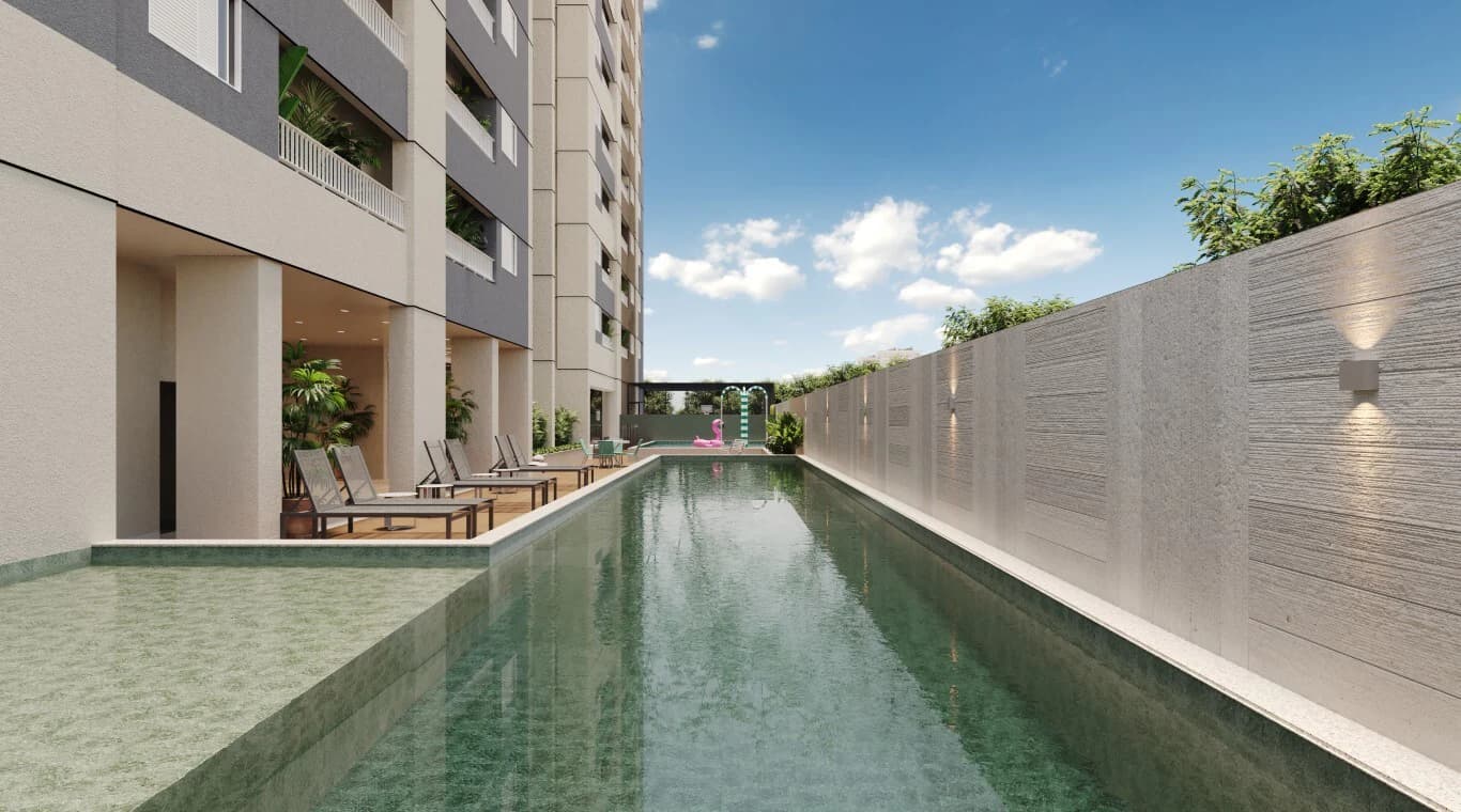 Piscina no Vistamérica, em Goiânia