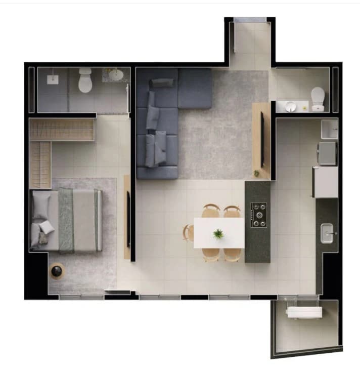 Planta 602 e 57 m² no B.Great Bosque dos Buritis