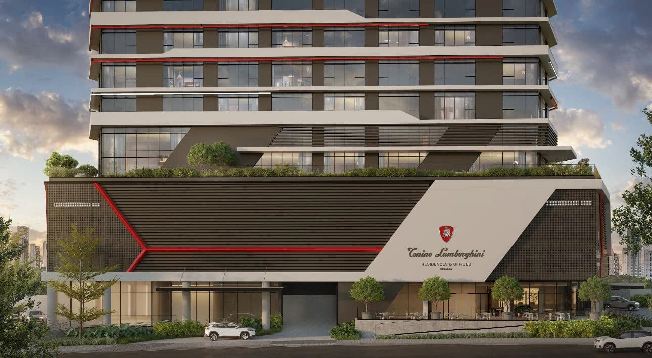 Vista do empreendimento no Tonino Lamborghini Residences e Offices, em Goiânia