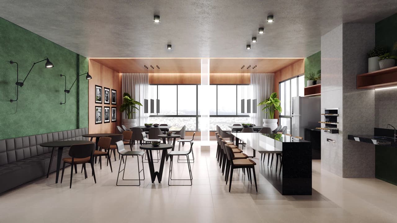 Espaco gourmet no Residencial Ritmo Bueno, em Goiânia