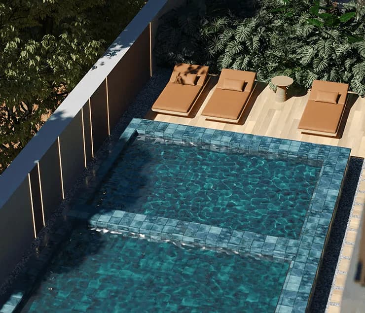 Piscina no Jardim Areião, em Goiânia