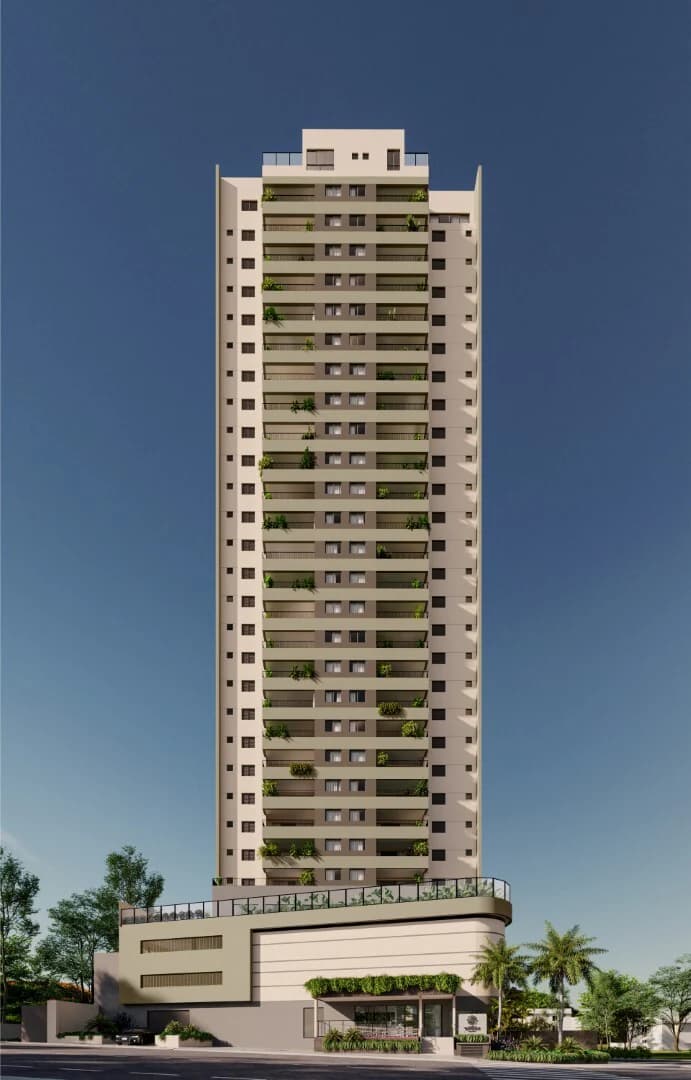Fachada no Viverde Areião, em Goiânia