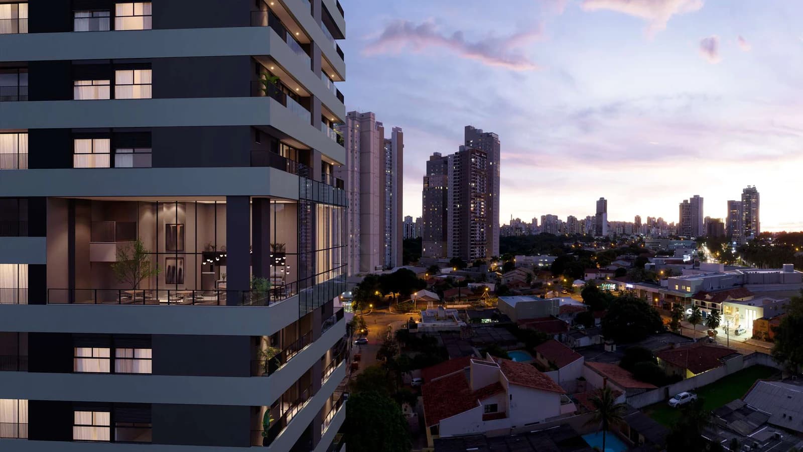 Voo de passaro no Storya Casa Versátil, em Goiânia