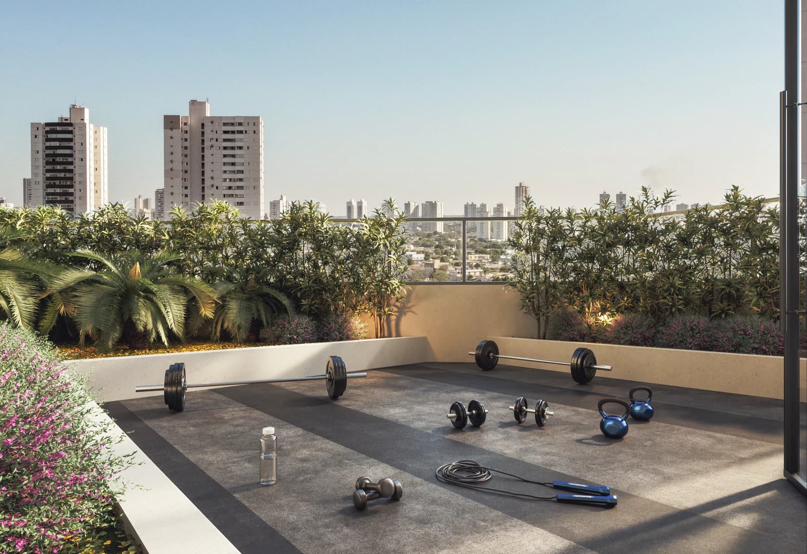 Fitness externo no B.Great Nova Suíça, em Goiânia