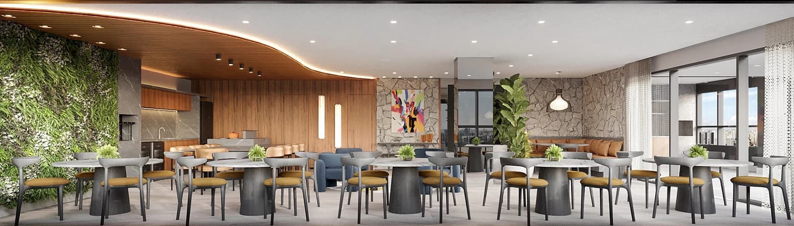 Espaco gourmet no 140 Wellness Marista, em Goiânia