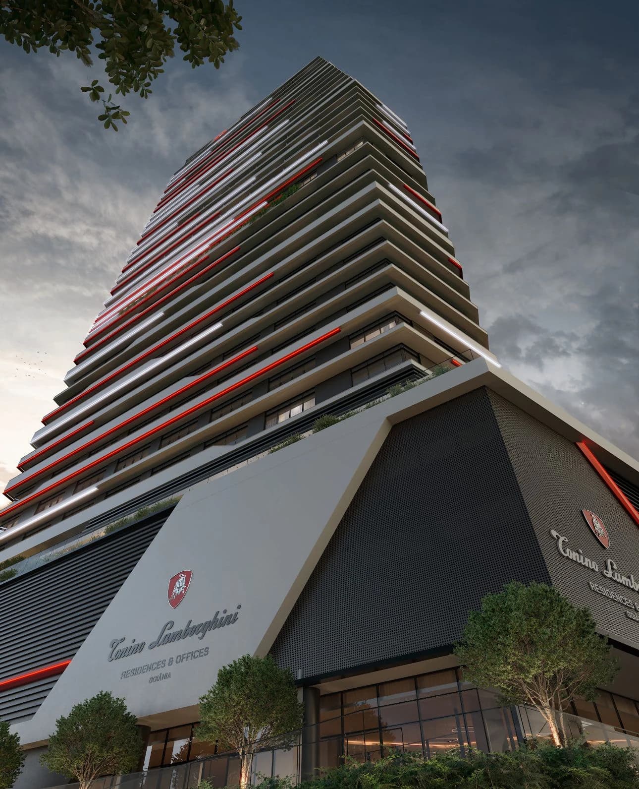Vista do empreendimento no Tonino Lamborghini Residences e Offices, em Goiânia