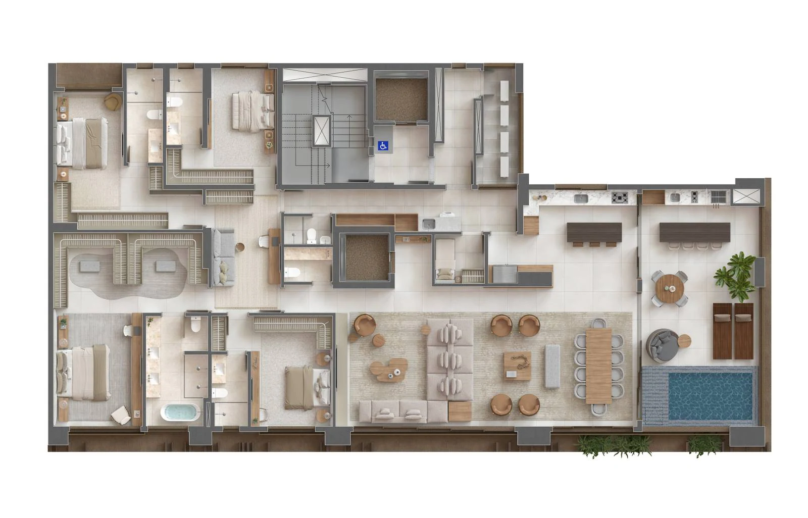 Planta 4 Quartos e 369 m² no Solenne Consciente
