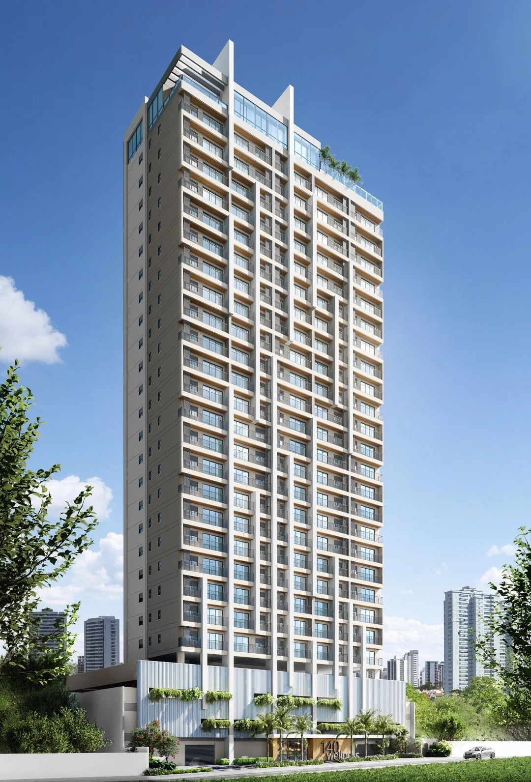 Fachada no 140 Wellness Marista, em Goiânia