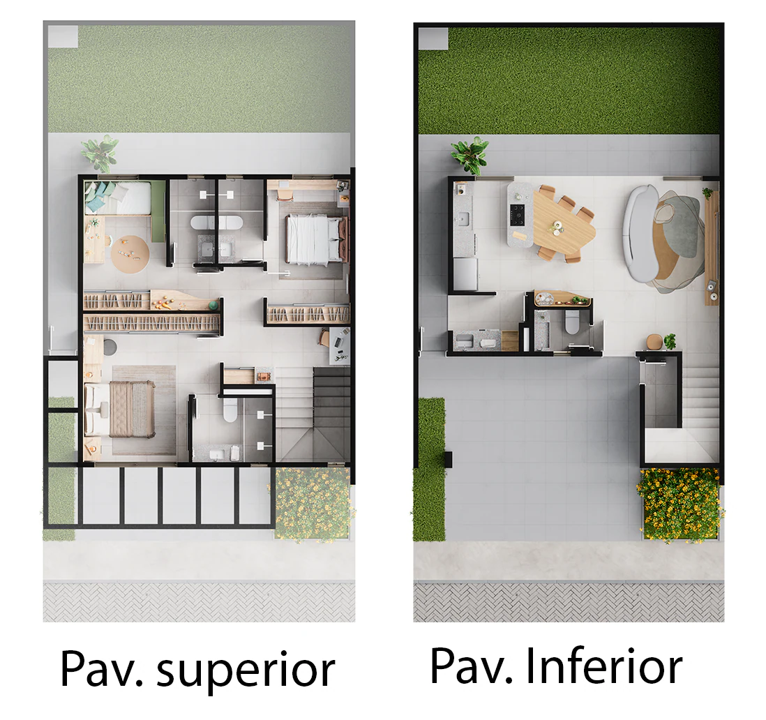 Planta 3 Suítes e 129 m² no Surya by Palme