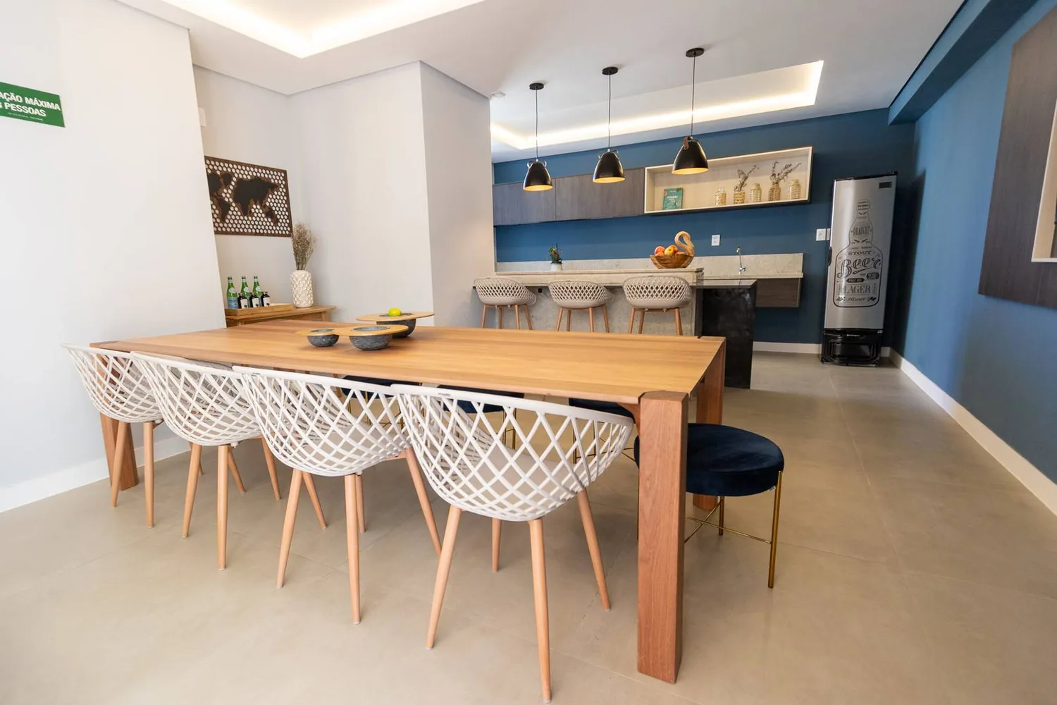 Espaço gourmet real de empreendimento residencial compacto em Goiânia