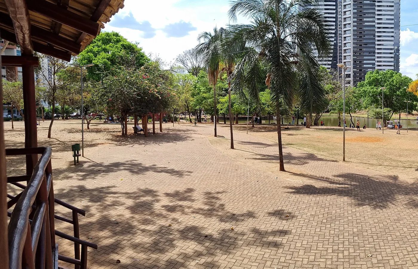 Parque Flamboyant e edifícios do Jardim Goiás em Goiânia