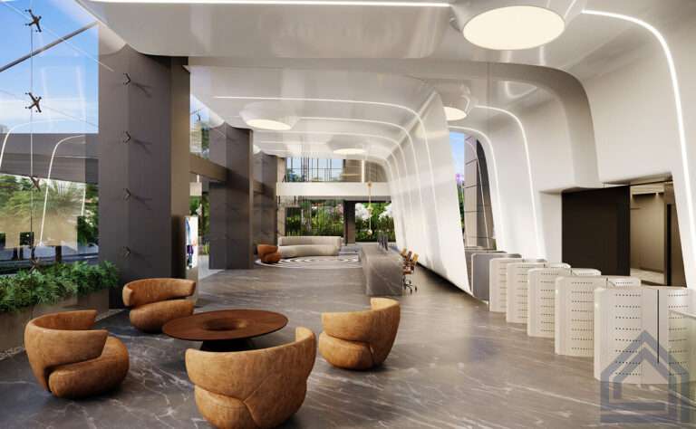 cidade opus corporate center perspectiva hall de entrada