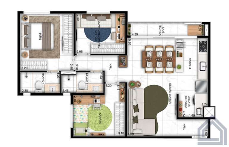 wish ebm 3q com suite decorado 76