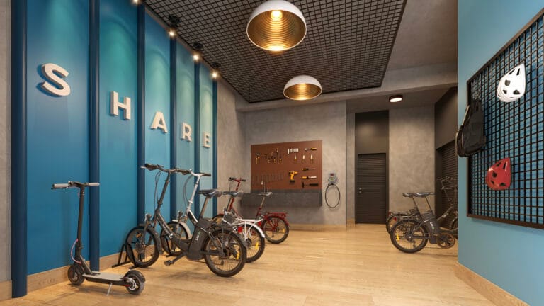 Ázus casa conceito bike share