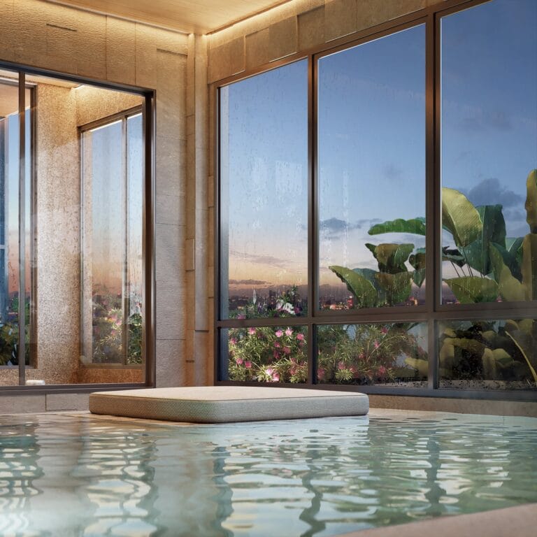 Ázus casa conceito detalhe piscina