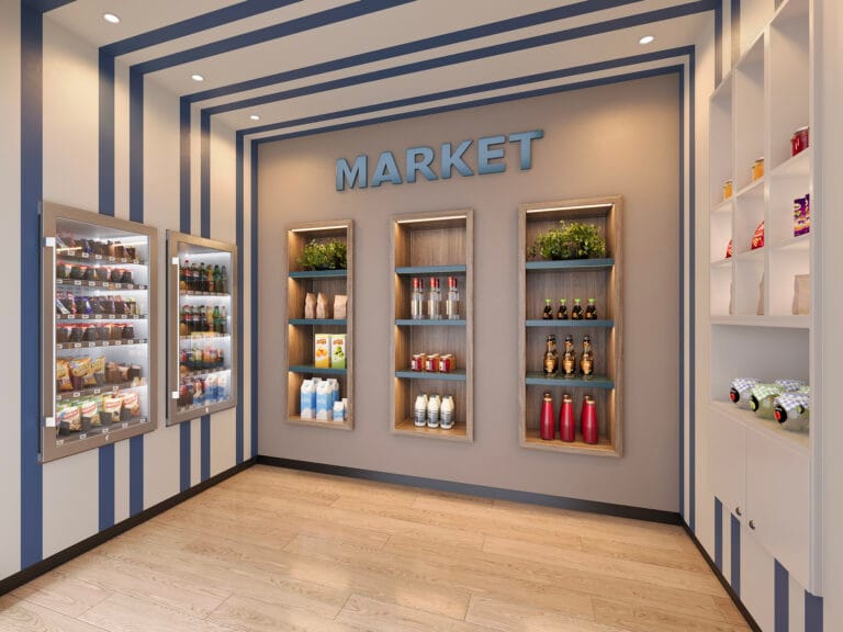 Ázus casa conceito mini mercado