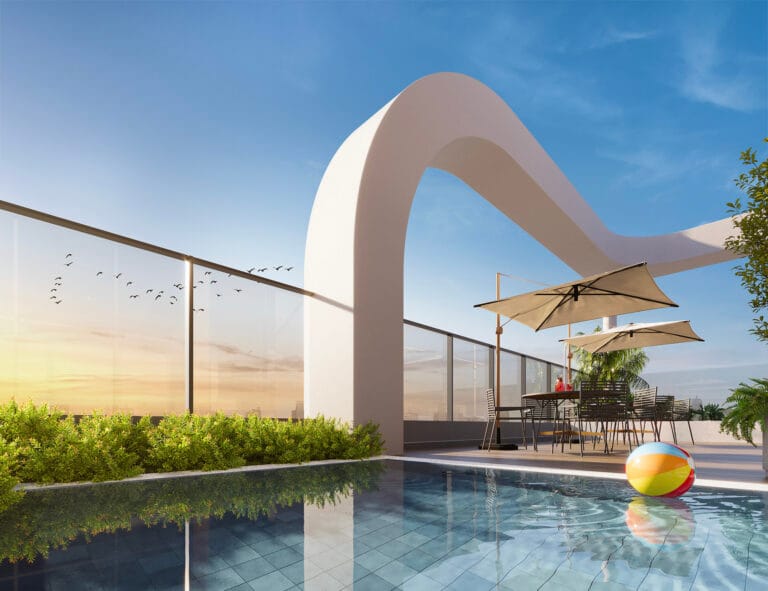 Ázus casa conceito piscina infantil