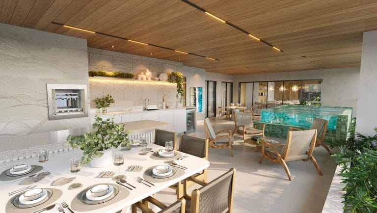 Ázus casa conceito varanda penthouse 1