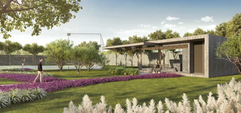 opus terra da grama externa churrasqueira